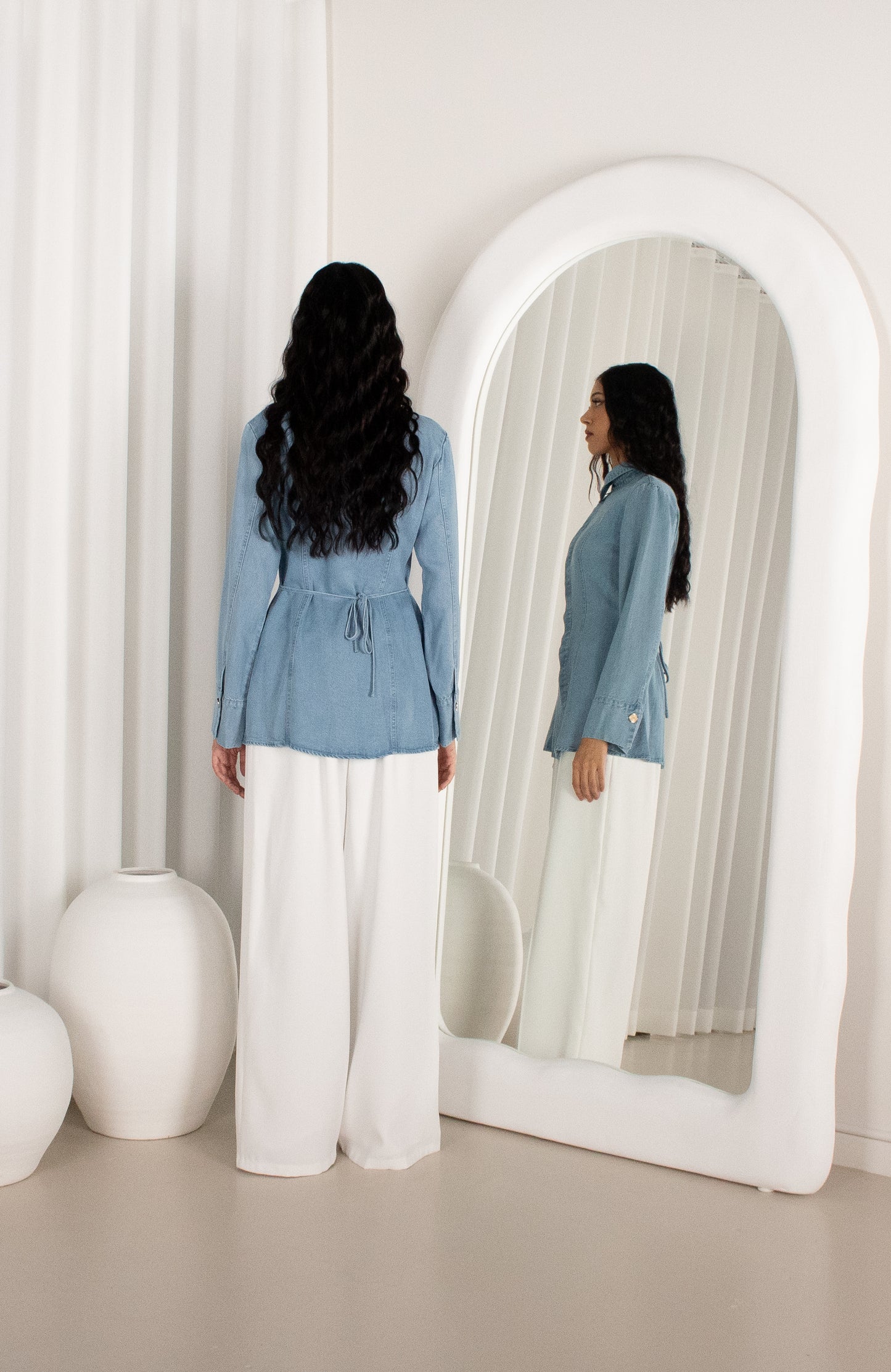 DAINEEM TOP - Light blue