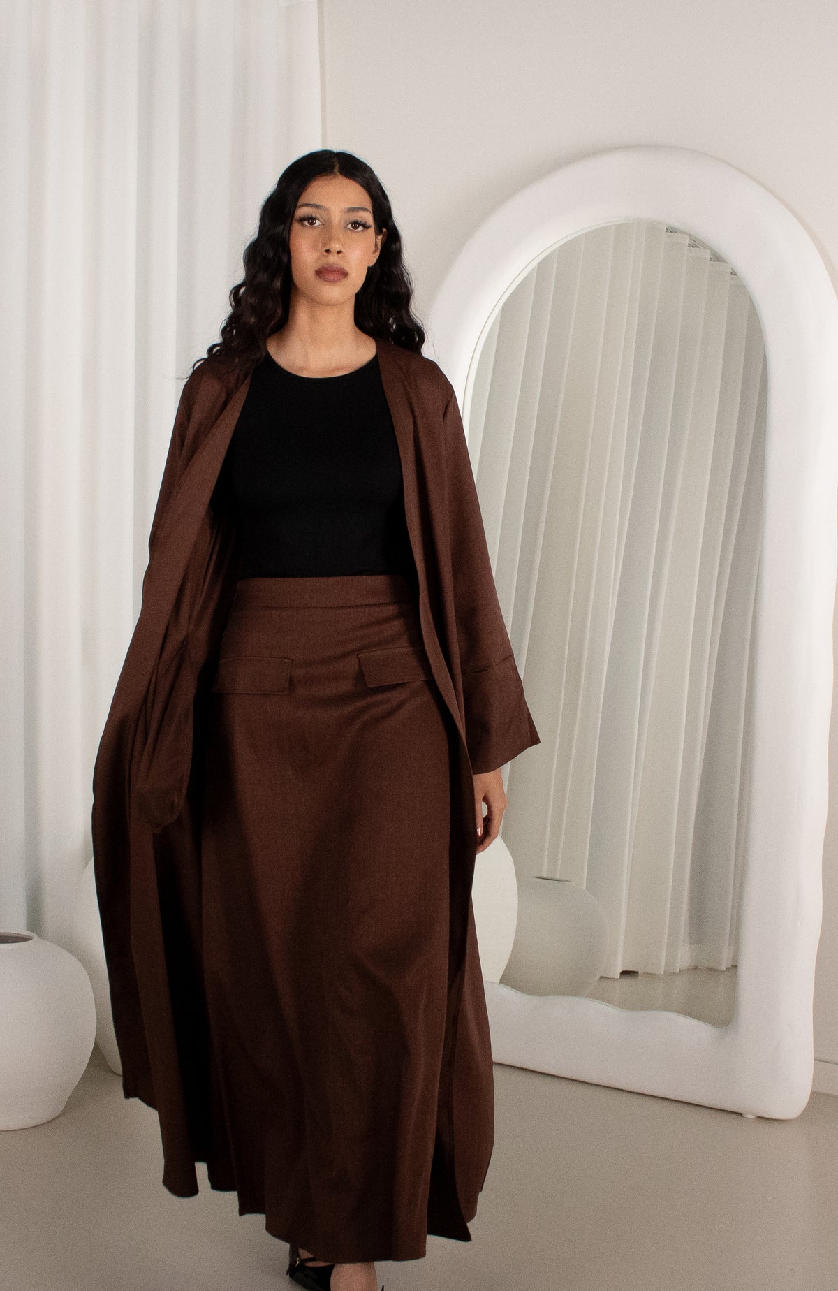 AMRAH Chocolate Brown Set, modest co-ord (image 5)
