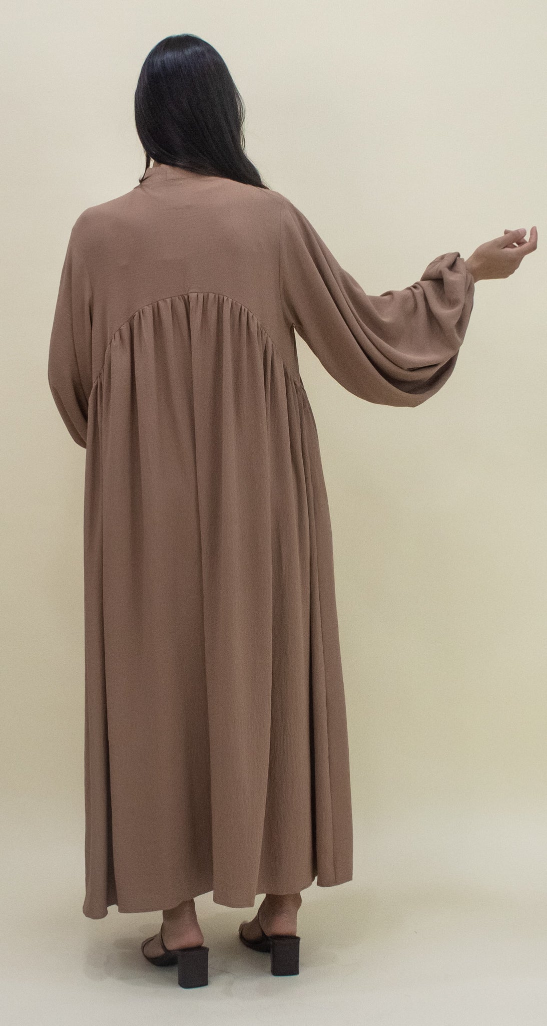 Paris Open Abaya - Tan