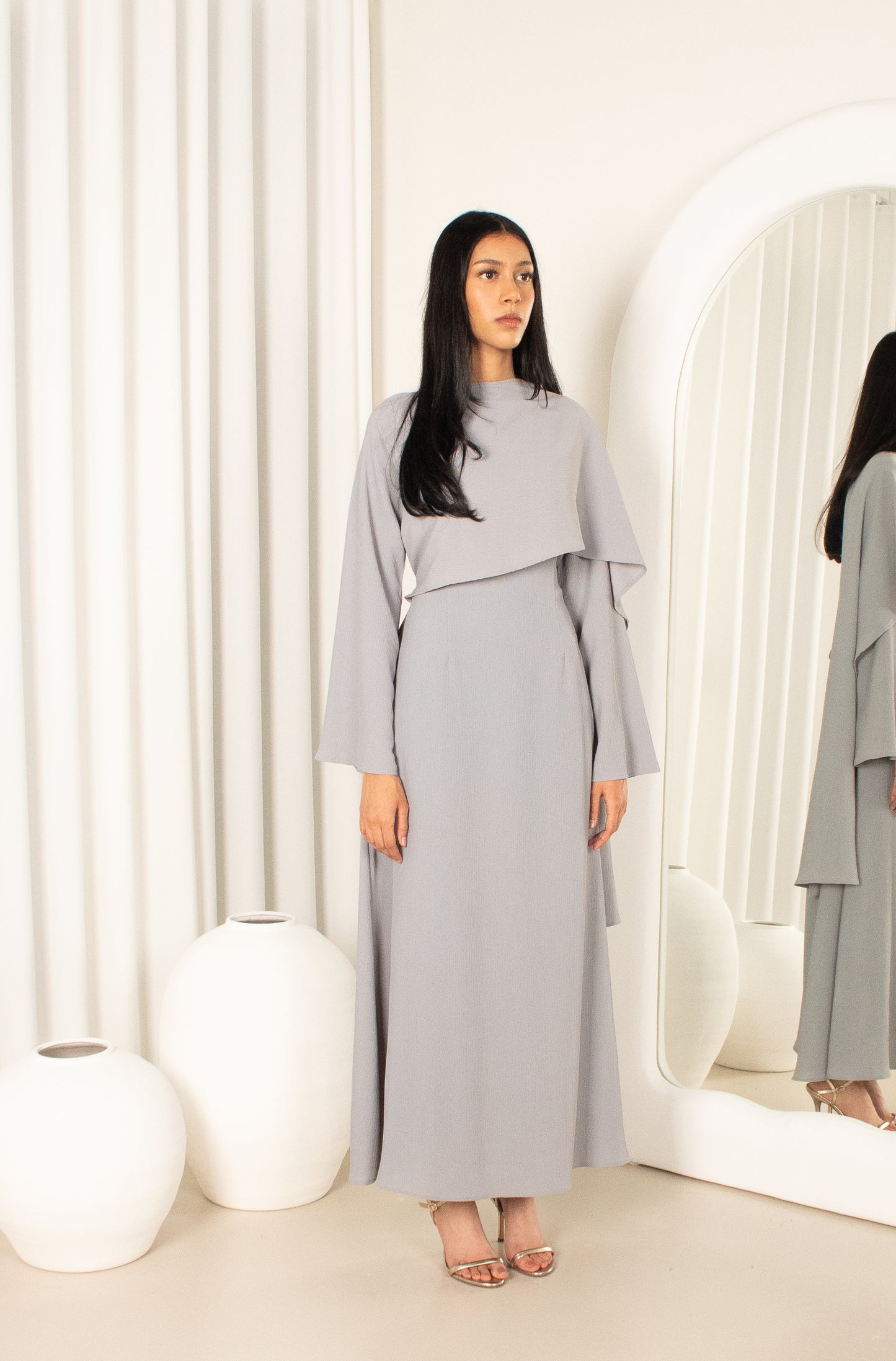 Jameelah Dress - Dusty Blue