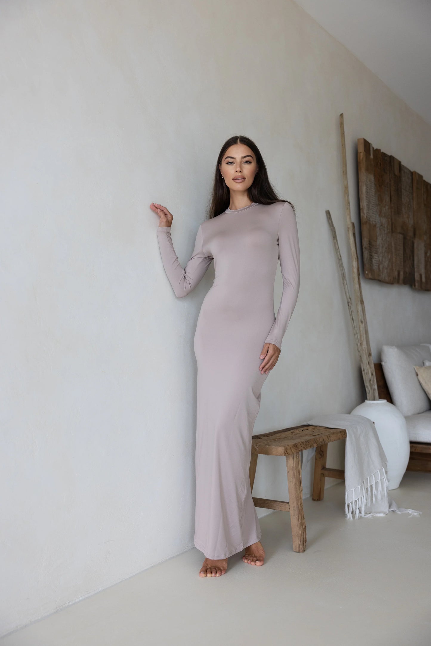 Luxe Slip Dress - Fawn