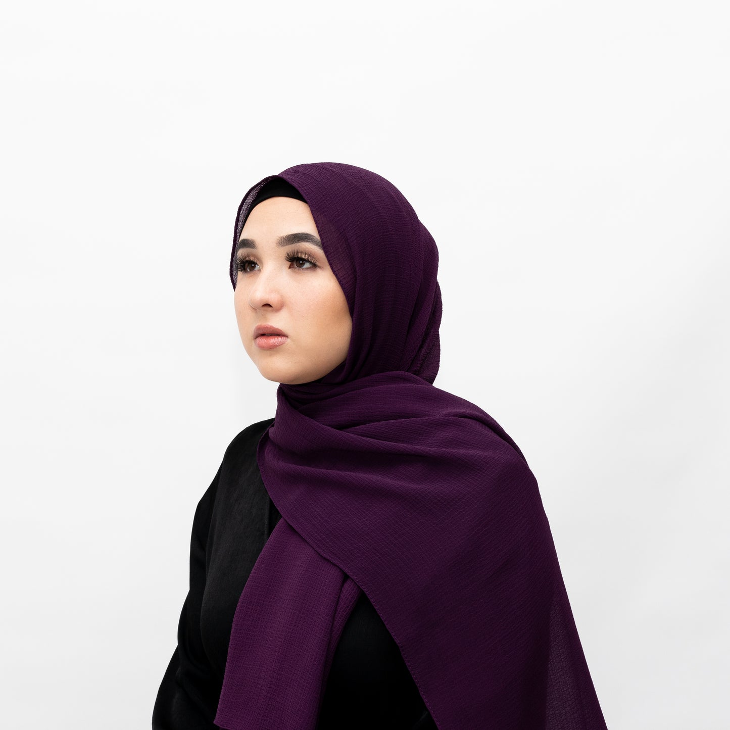 Purple Chiffon Hijab by Hadara Boutique