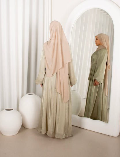 SIERRA Sage Gown, crinkle belted maxi dress (image 4)