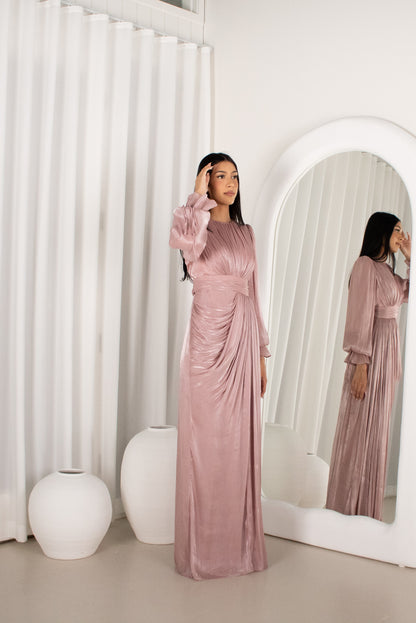 The KIRA Gown Blush, pleated evening gown (image 3)