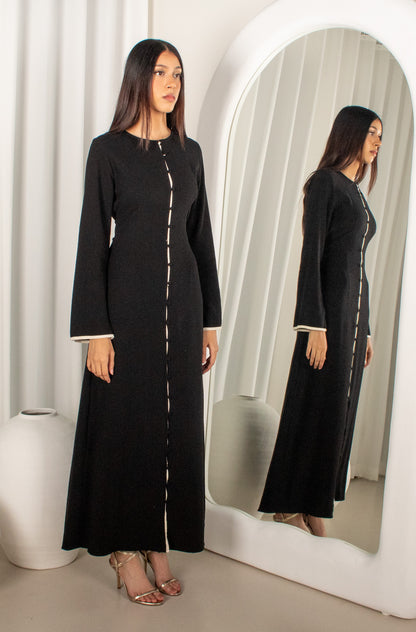 Azra Dress Black, modest maxi dress (image 3)