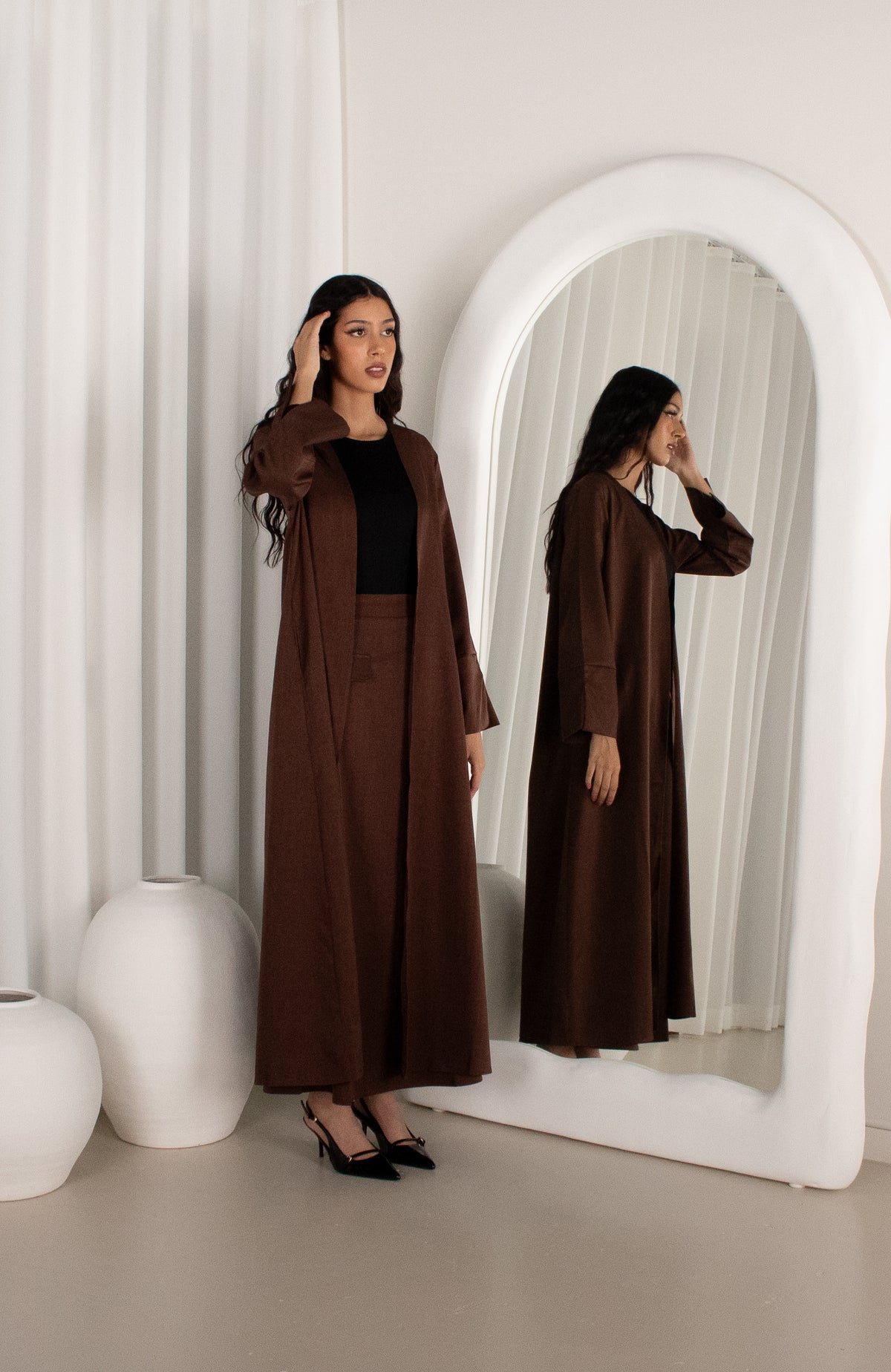 AMRAH Chocolate Brown Set, modest co-ord (image 2)