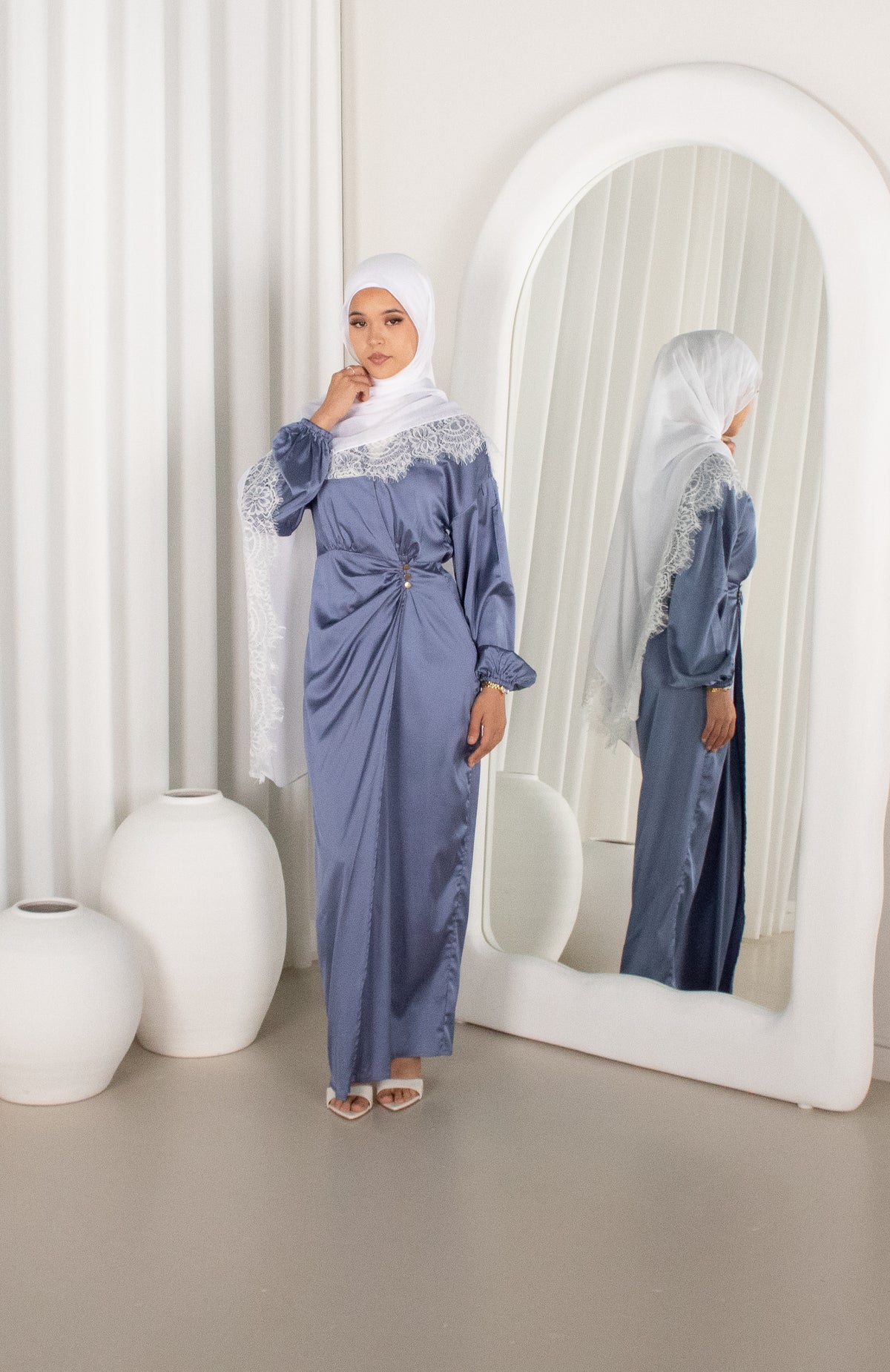 Hadara Rosticil RUWAYDA Dress - Blue – Hadara Boutique