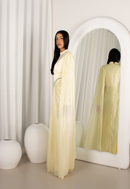 The BAYDAH Gown, cape sleeve beaded gown (image 4)