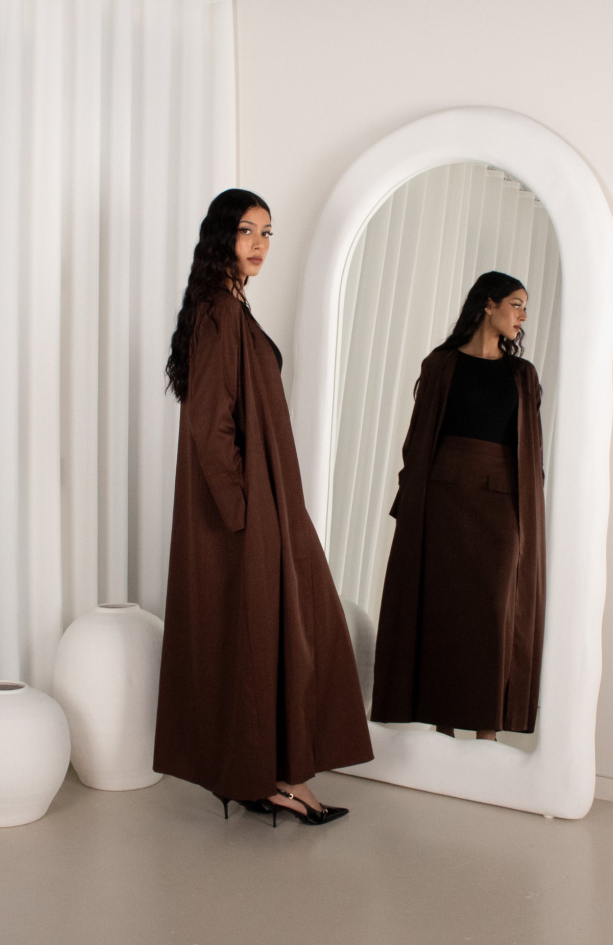 AMRAH Chocolate Brown Set, modest co-ord (image 3)