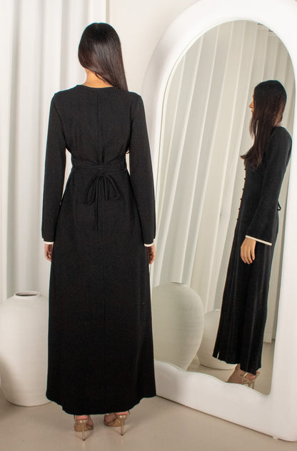 Azra Dress Black, modest maxi dress (image 4)