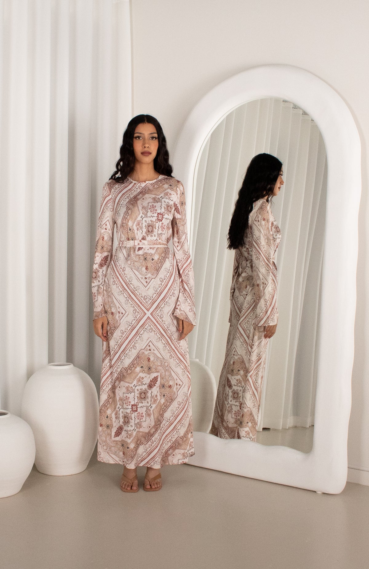 Hadara Rosticil ZARIAH Dress | Soft Print Modest Dress | Hadara – Hadara Boutique