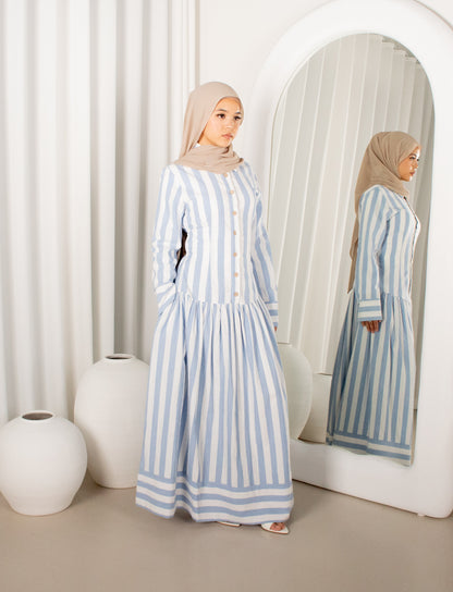 Blue Neira Dress, modest maxi dress Australia (image 2)