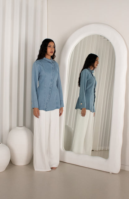 DAINEEM TOP - Light blue