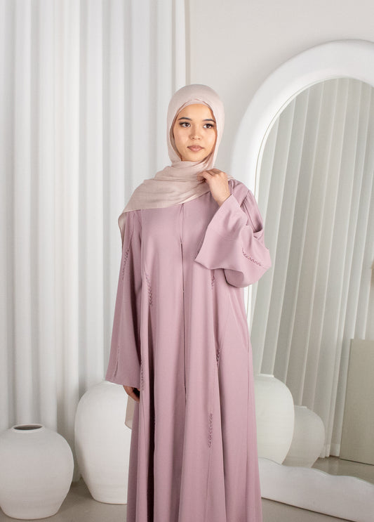 INAYA Rhinestone Abaya - Blush