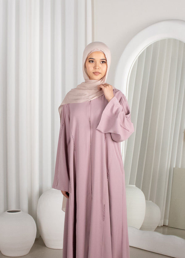 INAYA Rhinestone Abaya - Blush