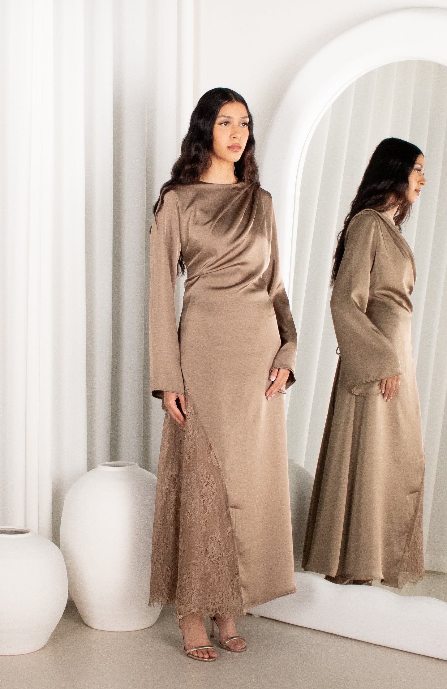 AYA Lace Dress - Mocha