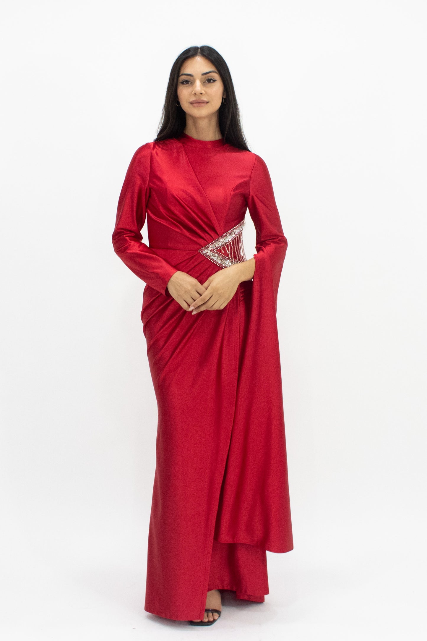 Zahara Dress in Red by Hadara Boutique