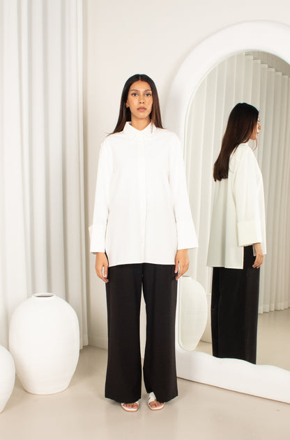 Nisa' White Top, modest everyday top (image 1)