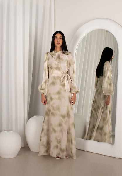The SIWAH Gown, pleated floral evening (image 2)