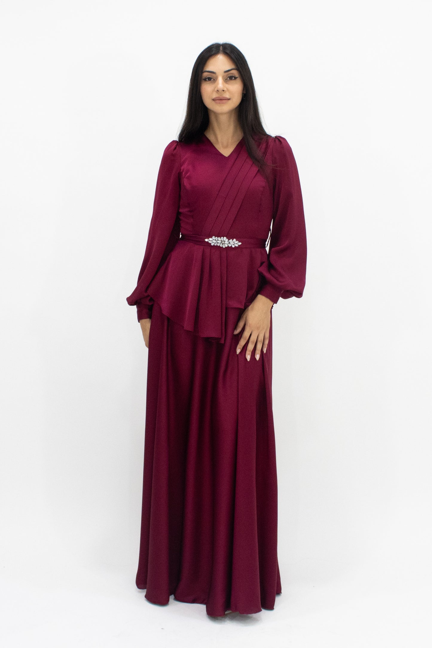 Maya Gown - Maroon
