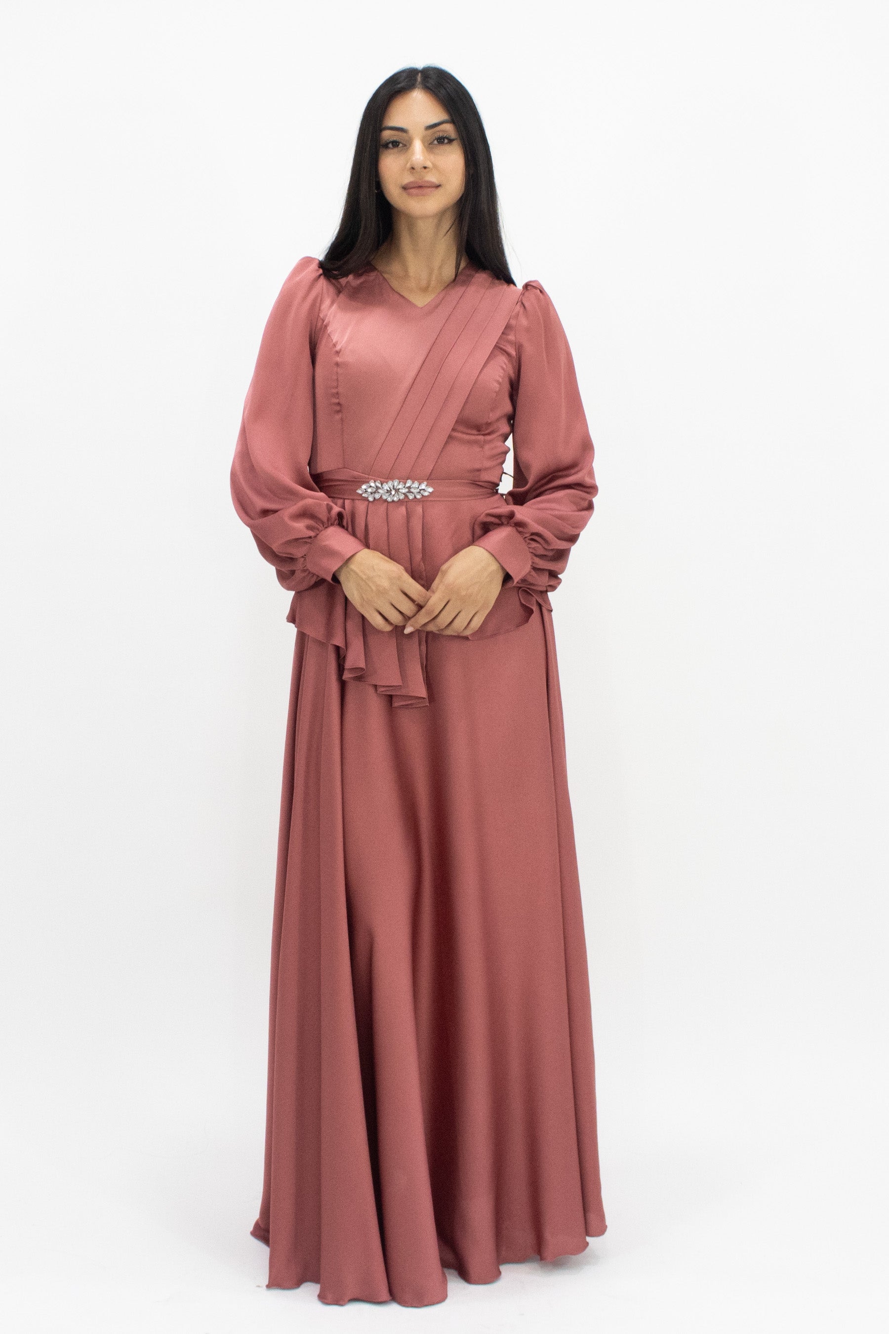 Maya Gown in Pink by Hadara Boutique