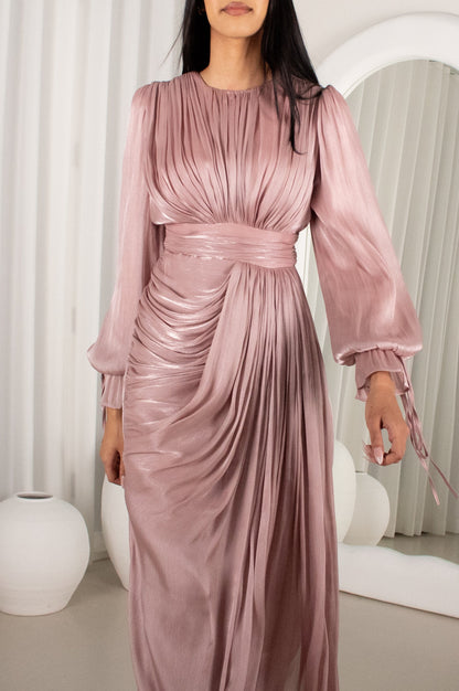 The KIRA Gown Blush, pleated evening gown (image 2)