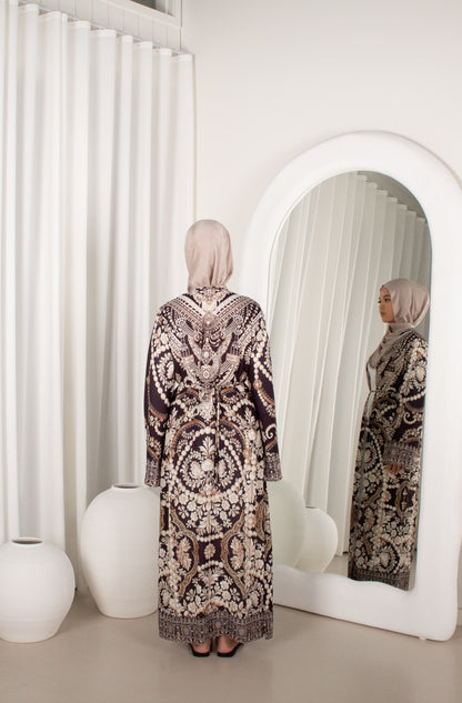 TILA Black Printed Cape, modest cape top (image 3)