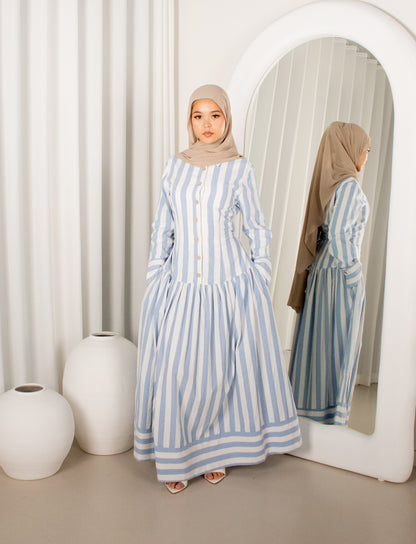 Blue Neira Dress, modest maxi dress Australia (image 1)