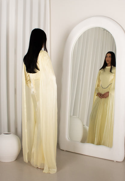 The BAYDAH Gown, cape sleeve beaded gown (image 3)