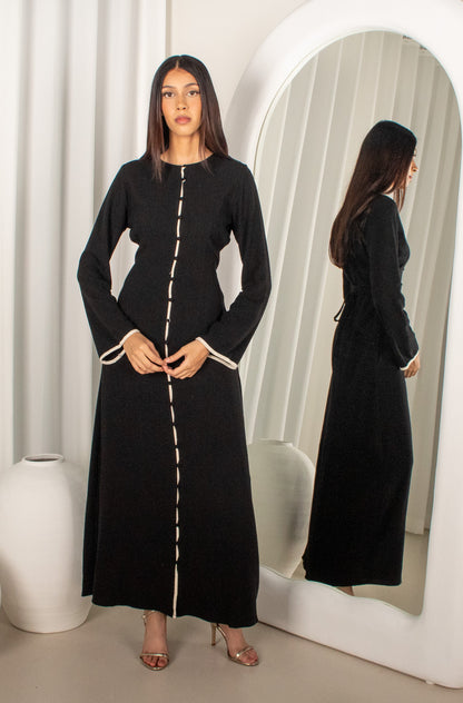Azra Dress Black, modest maxi dress (image 2)