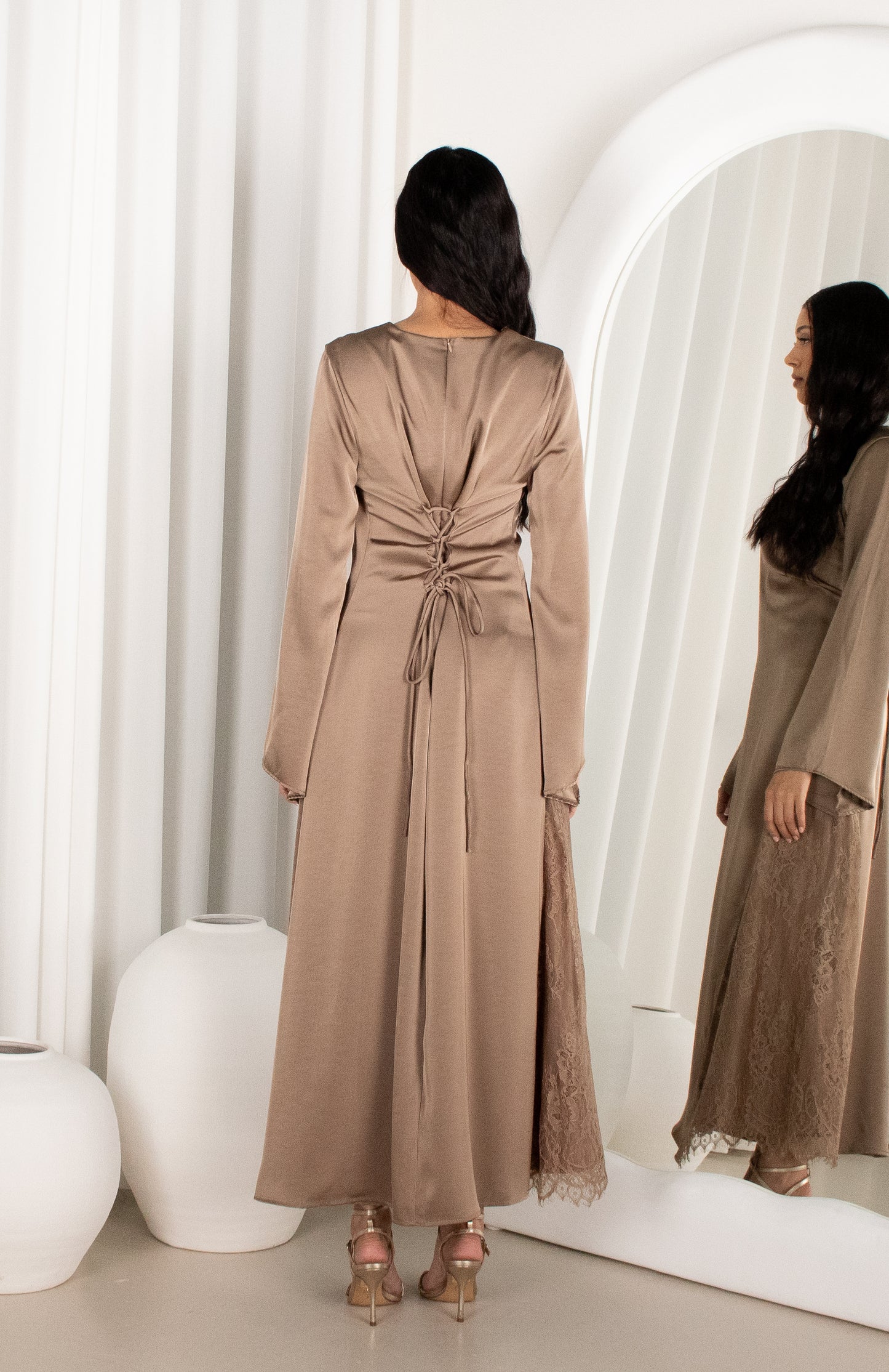AYA Lace Dress - Mocha