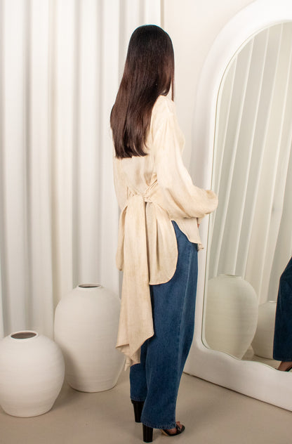 Dune Button Up, cotton modest wrap top (image 5)