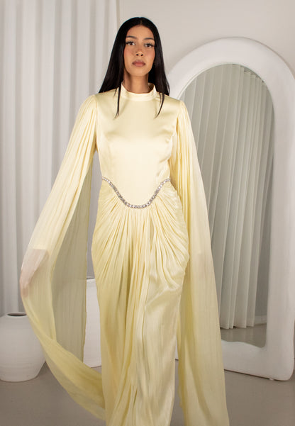 The BAYDAH Gown, cape sleeve beaded gown (image 5)