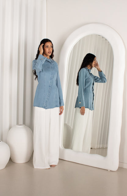 DAINEEM TOP - Light blue