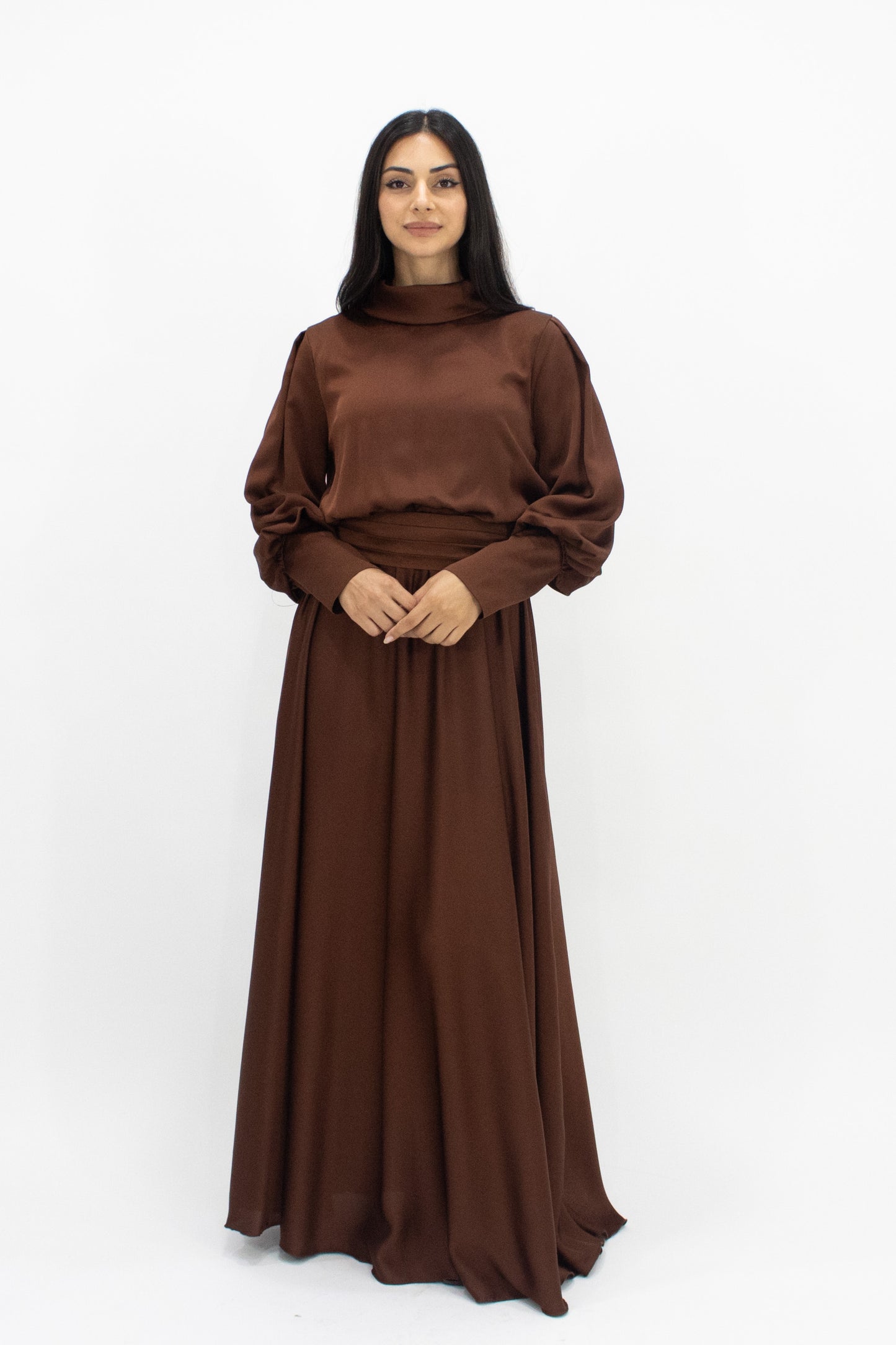 Kalani Dress in Brown by Hadara Boutique
