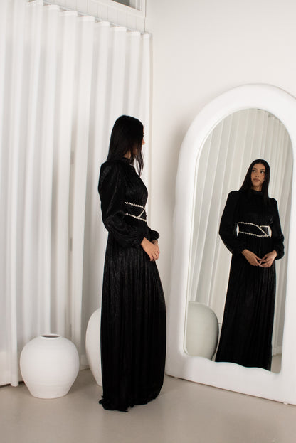 The HARA Gown, pleated beaded modest gown (image 2)