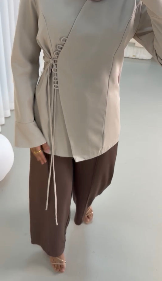 SANA Wrap Top - Beige