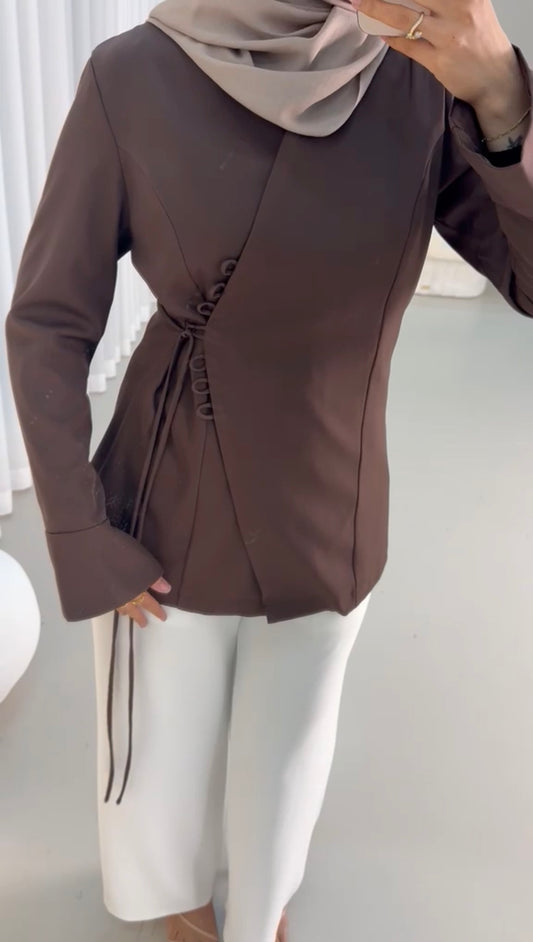 SANA Wrap Top - Chocolate