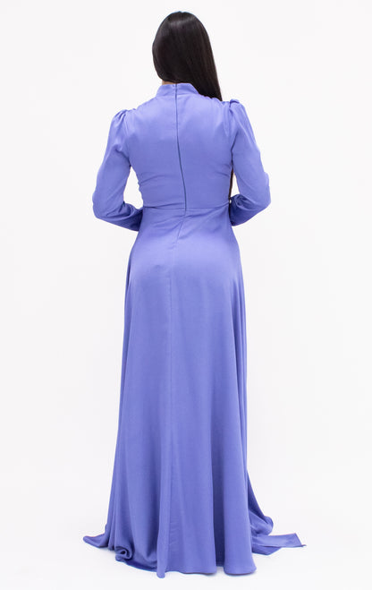 Mia satin gown - Blue
