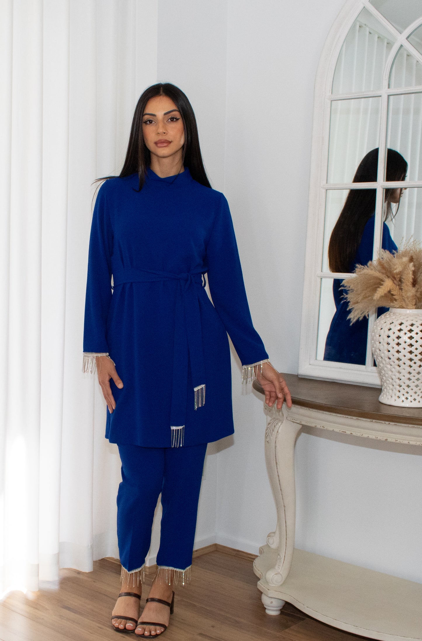 Tahira Co-ord Set in Navy by Hadara Boutique