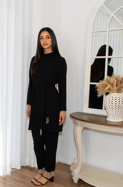 Tahira Co-ord Set in Black by Hadara Boutique