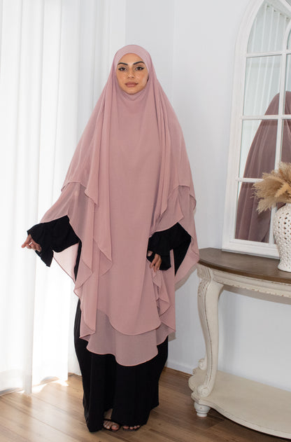 Layered Chiffon Khimars