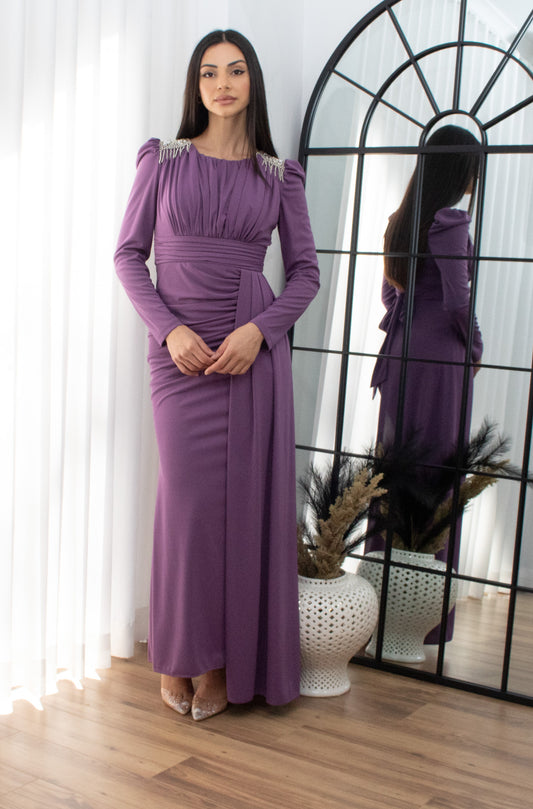 Aliyah Formal Dress in Mauve by Hadara Boutique
