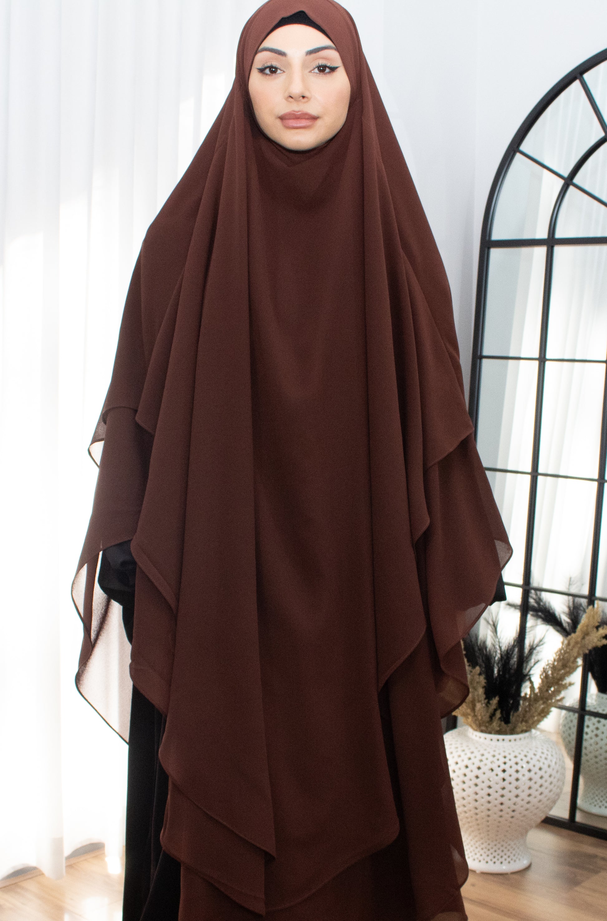 Layered Chiffon Khimar by Hadara Boutique