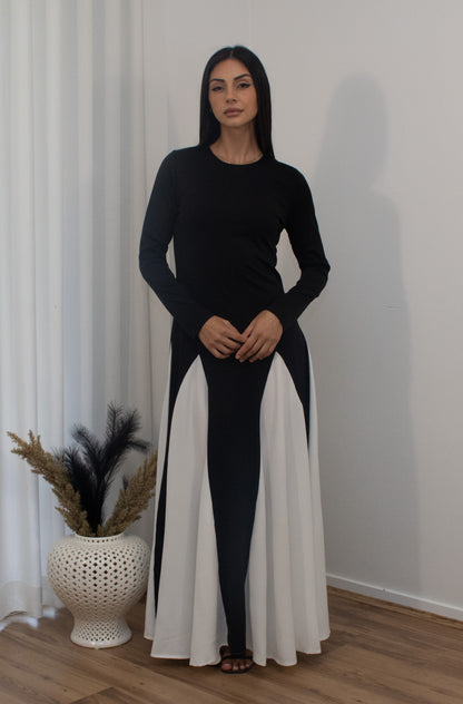 Anaya Two Tone A-Line Maxi Dress (image 1)