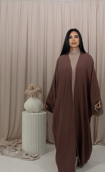 Layan Open Abaya, modest layering abaya (image 1)