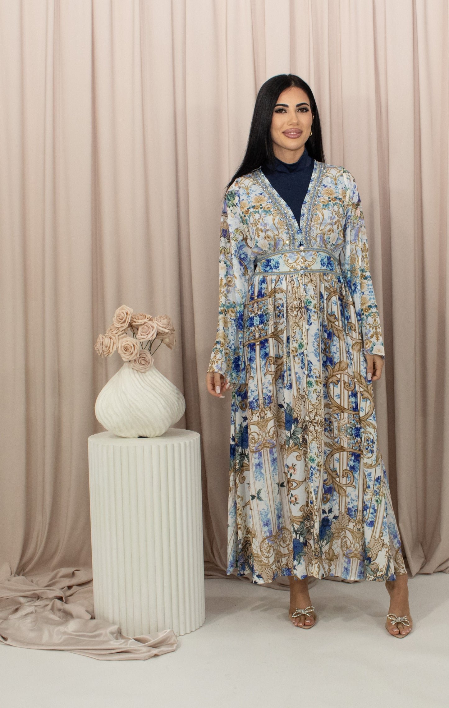 Gemstone Dress - White