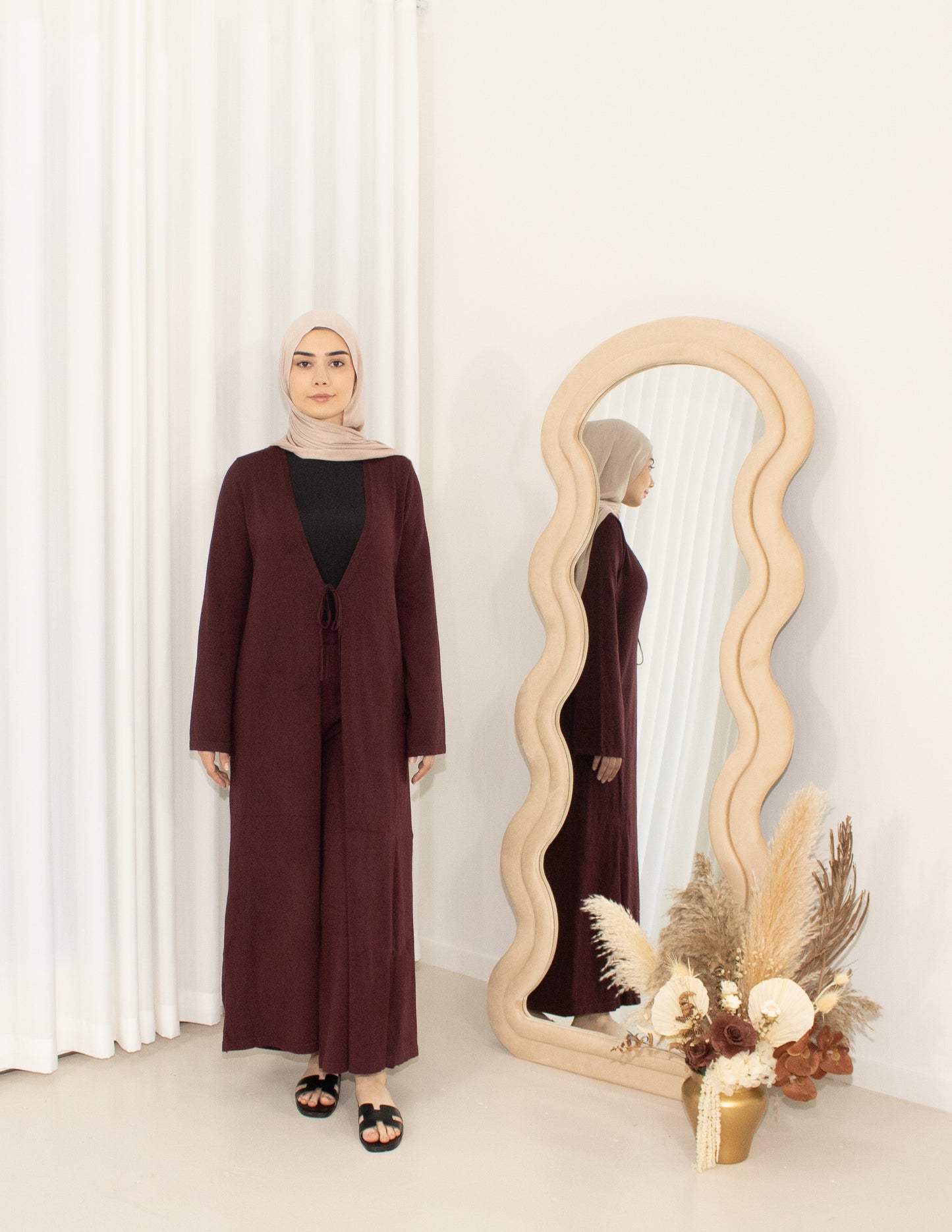 Zalea Knit Set - Maroon