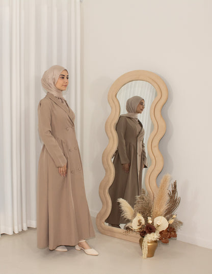 Arina Nude Modest Winter Coat, long coat (image 3)