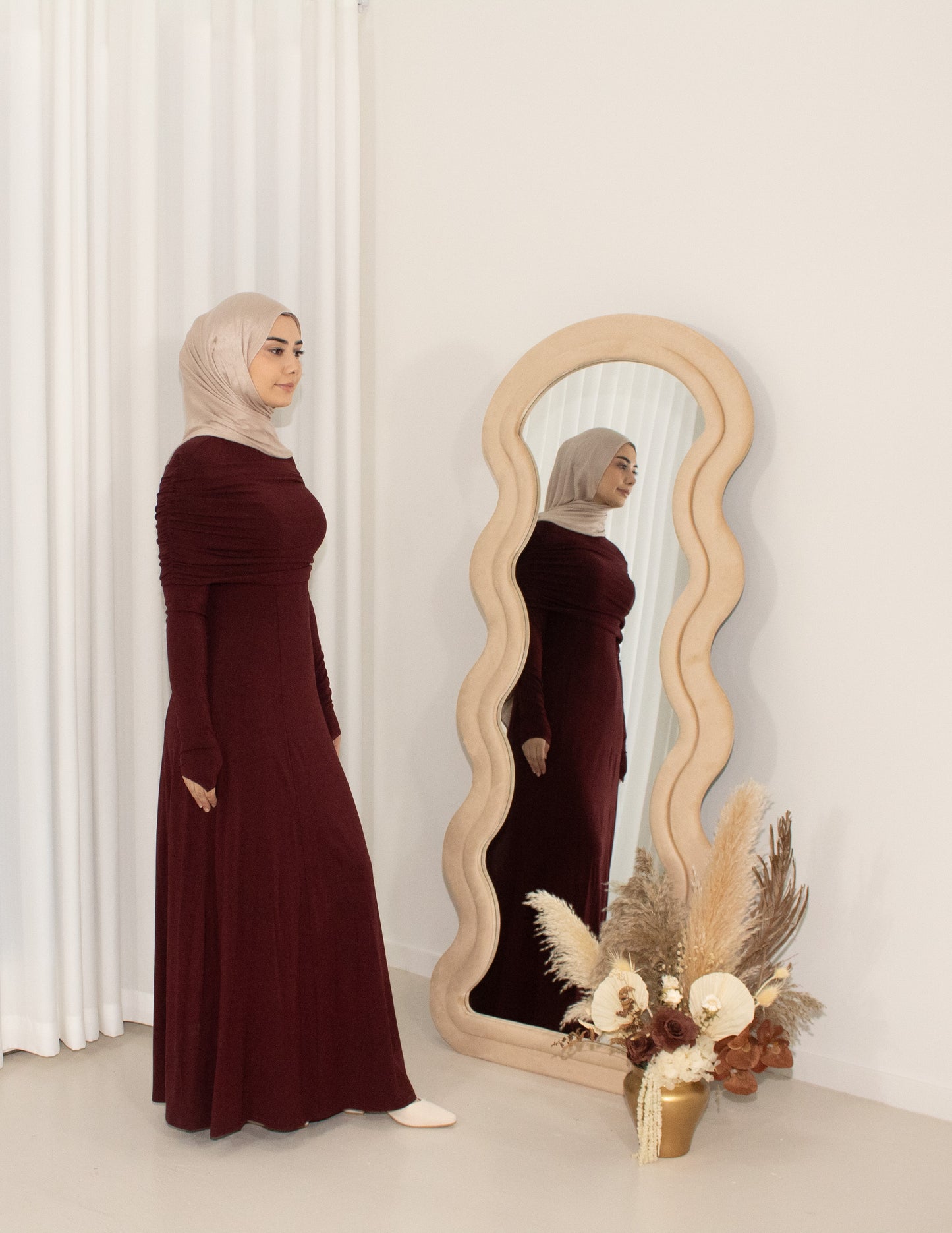 Cila Dress - Maroon